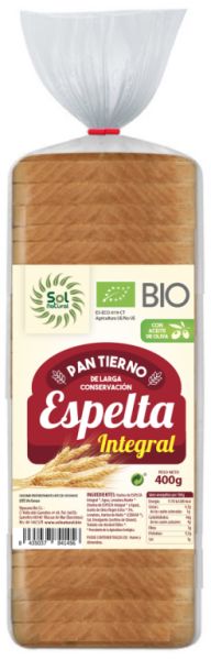 SOFT ORGANIC WHOLE SPELLED BREAD 400 g