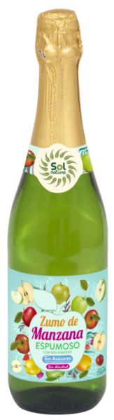 Espumante de maçã sem álcool 750 ml (imita garrafa de champanhe)