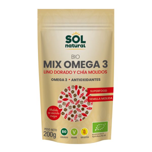 BIO OMEGA 3 MISCHUNG GEMAHLENER FLACHS & CHIA 200 g