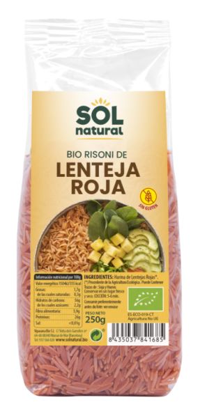 BIO ROTE LINSEN RISONI 250 gr - Sol Natural