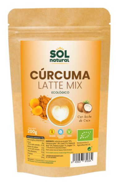 CORCUMA LATTE MIX BIO 200 gr - Sol Natural