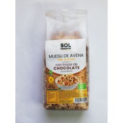 Acheter Sol Natural AVOINE MUESLI BIO CHOCOLAT SANS GLUTEN 425 g Par 5,75€