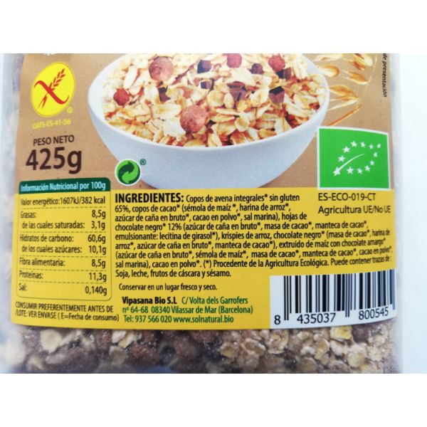 FRUTAS ORGÂNICAS DA FLORESTA MUESLI DE AVEIA SEM GLÚTEN 425 g Img 3