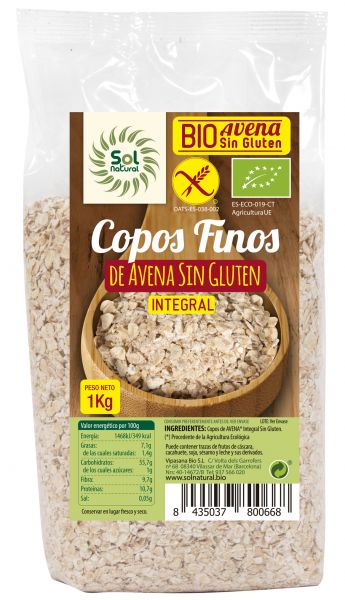 COPOS AVENA FINOS SIN GLUTEN FAMILIAR BIO1 Kg