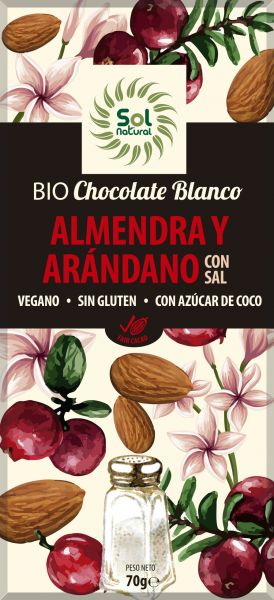 BIO CHOCO BRANCO AMÊNDOA-BLUEBERRY TABLET 70 g