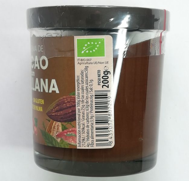 Crema al cacao biologica con nocciole 200 g Img 4