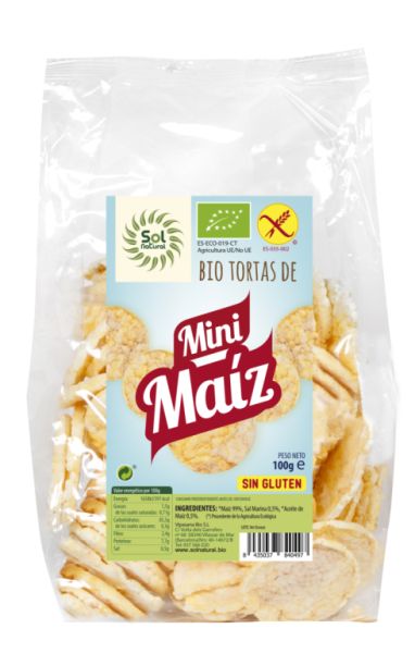 MINI GÂTEAUX DE MAÏS BIO SANS GLUTEN 100 g