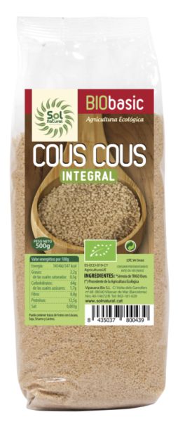 BIO INTEGRAL COUS COUS 500 g - Sol Natural