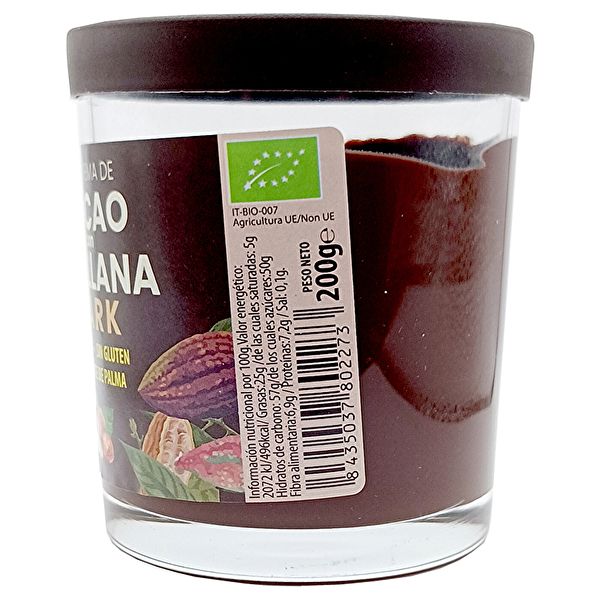 Crema de cacao DARK con avellanas BIO 200 g Img 3