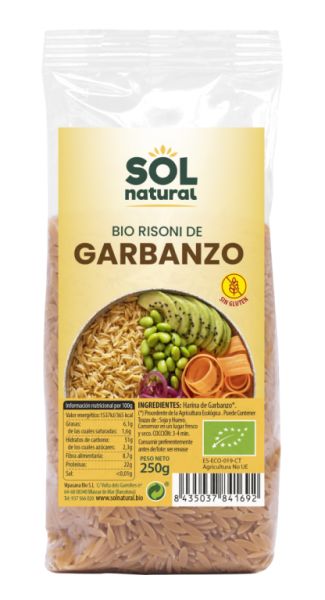 BIO RISONI DE GRÃO-DE-BICO 250 gr - Sol Natural