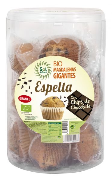 MAGDALENAS CHIPS DE CHOCO ESPELTA BIO 15/u