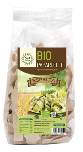 PAPARDELLE D'ÉPEAUTRE BIO 250 g - Sol Natural