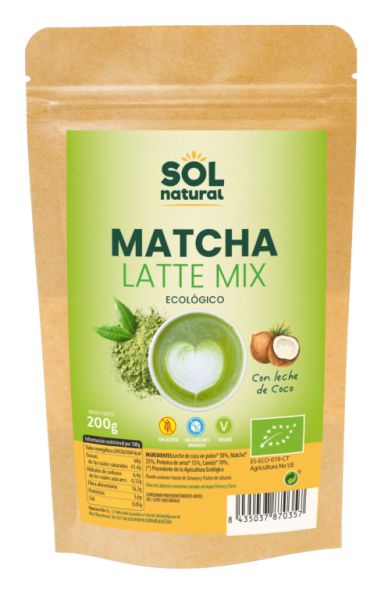 MATCHA LATTE MISCHUNG BIO 200 gr - Sol Natural