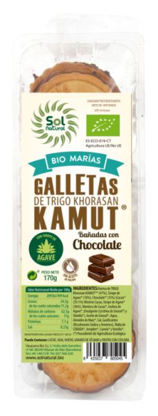 BISCOITOS DE KAMUT CHOCO BIO 170 g - Sol Natural