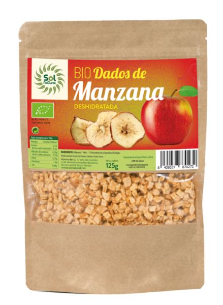 Dés de pomme bio 125 g - Sol Natural