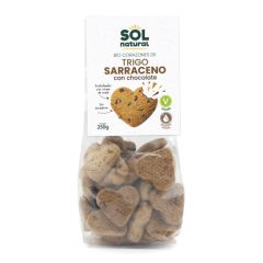 Comprar Sol Natural Biscoitos de Coração Chocolate de Trigo Sarraceno e Xarope de Milho Bio Por 4,49€