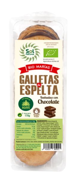 Organic Chocolate Dipped Maria Cookies 170 g