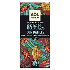 Buy Sol Natural Organic Chocolate 85% with Dates 70 g By 3,95€