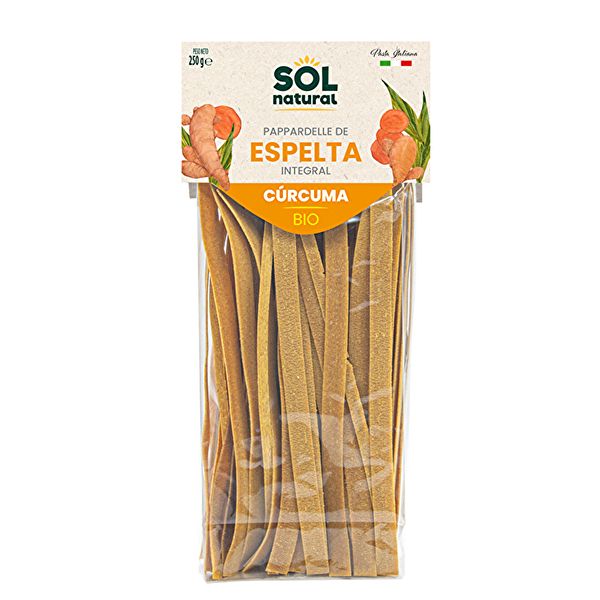 Papardelle d'Espelta Integral amb Cúrcuma BIO 250 g