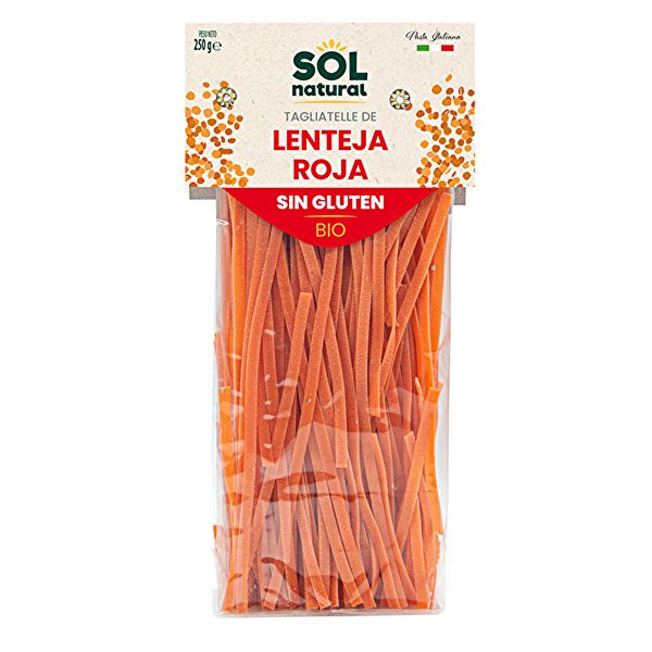 Glutenfreie Bio-Tagliatelle mit roten Linsen, 250 g