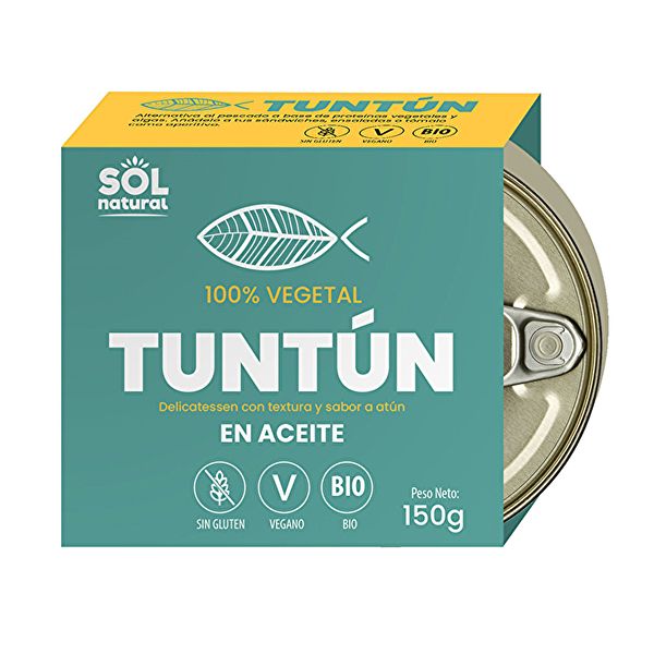 Tuntun Atum Vegano em Óleo Orgânico 150 g