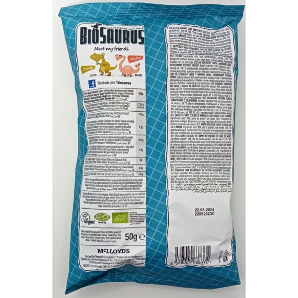 BIO Maïssnack met Zeezoutsmaak 50 g Glutenvrij Img 2