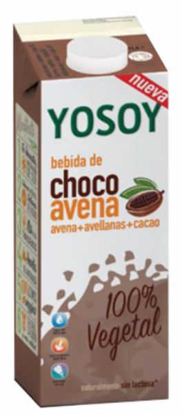 Bebida Avena Choco Avellanas 1 L - YOSOY