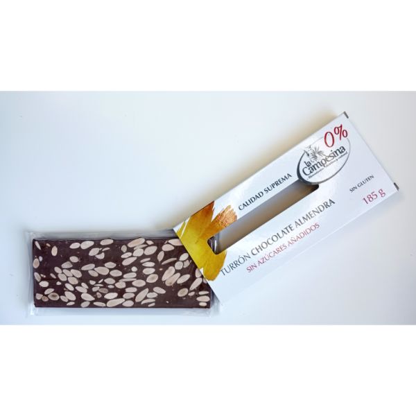 Almond chocolate nougat 185 grams - La Campesina Img 2