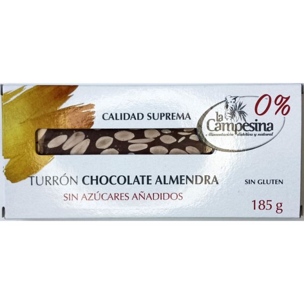 Nougat au chocolat aux amandes 185 grammes