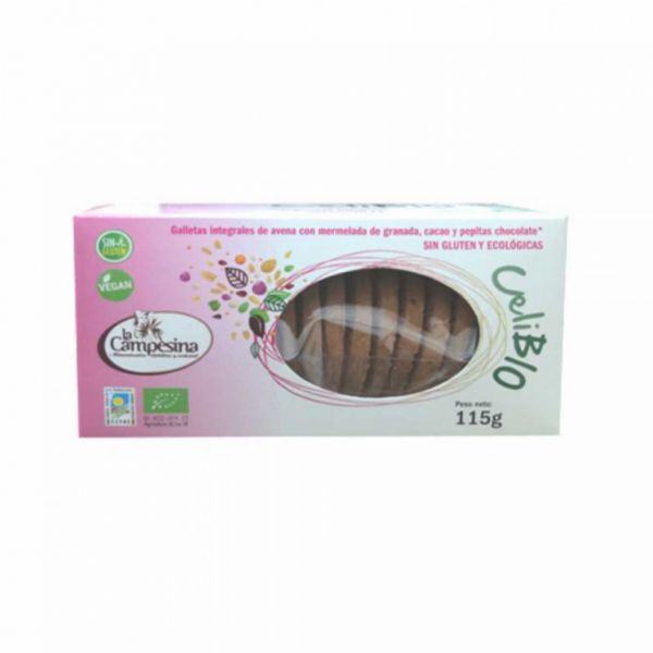 Célibio Biscoito Integral de Aveia (Fúcsia) BIO 115 g