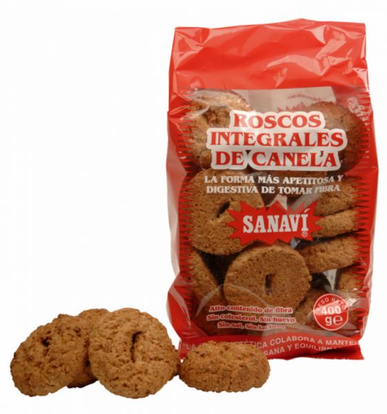 Rolinhos integrais de canela 400gr - SANAVI