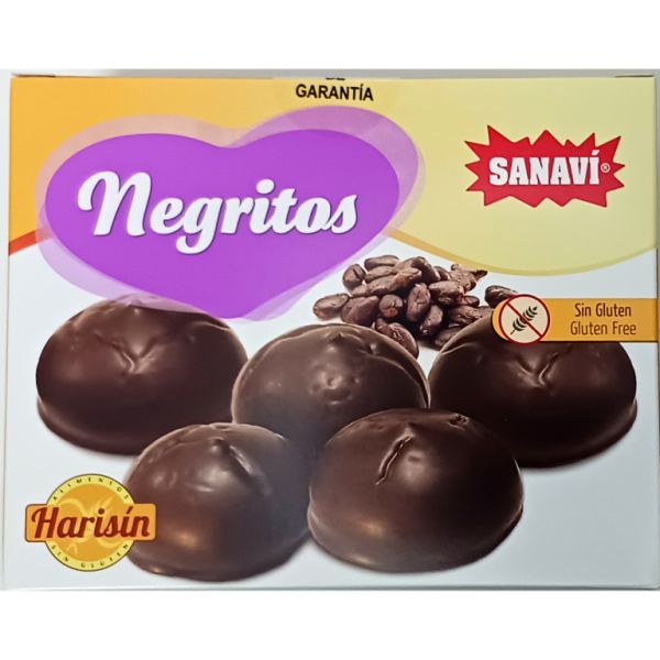 Les Noirs. Biscuits enrobés de cacao sans gluten 150 gr Img 2