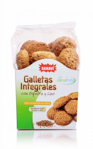 GALLETAS INTEGRALES CON ESPELTA Y LINO - SANAVI