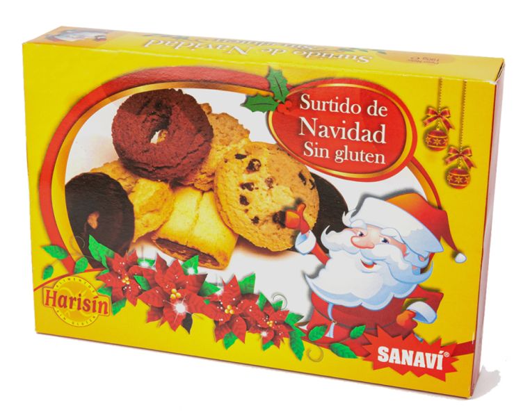 Sortimento de Natal Celíaco. Natal. Não contém gluten