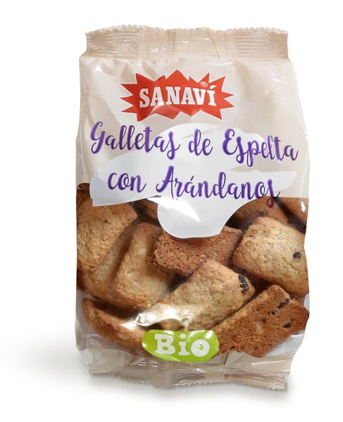 BISCOITOS DE ESPELTA E MIRTILO 200 G - SANAVI