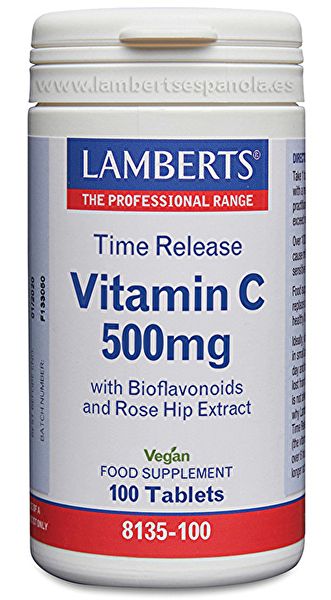 Vitamina C 500mg com Bioflavonóides 100 Tabs. Reduz o cansaço e a fadiga.