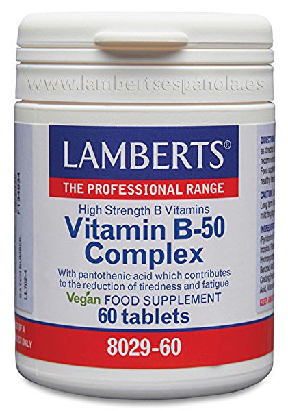 Complejo de Vitaminas B-50 60 Cápsulas - LAMBERTS