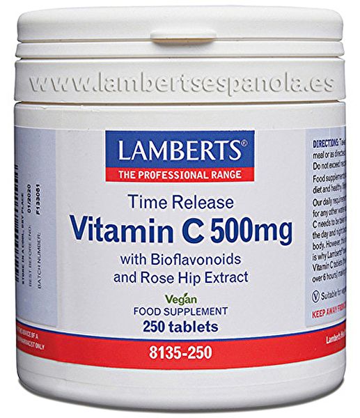 Vitamin C 500 mg mit Bioflavonoiden 250 Tabs Nachhaltige Veröffentlichung