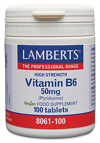 Vitamina B6 (Piridossina) 100 Capsule - LAMBERTS