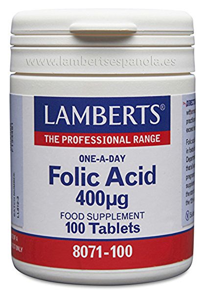 Folic Acid 100 Tablets - LAMBERTS