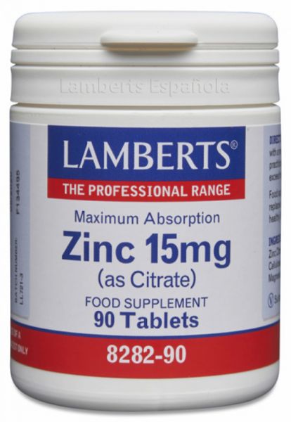 Zinc 15 mg 90 Comprimés - LAMBERTS