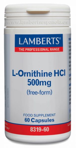 L-Ornithine 500 mg 60 capsules - LAMBERTS