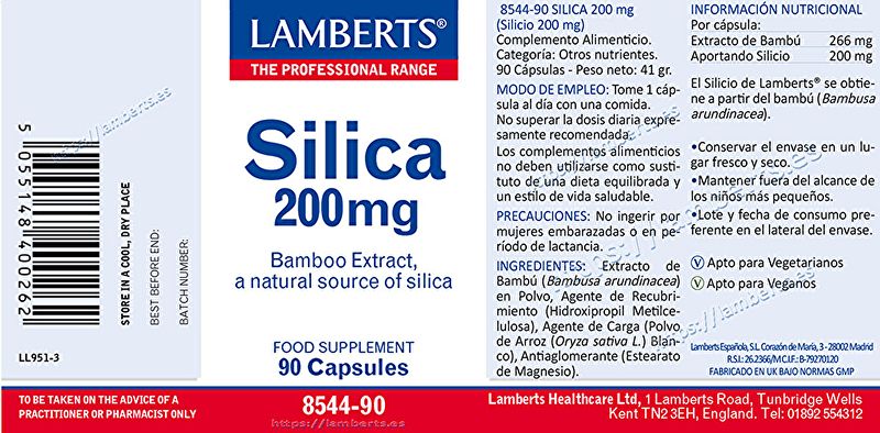 Silici 90 Càpsules - LAMBERTS Img 2