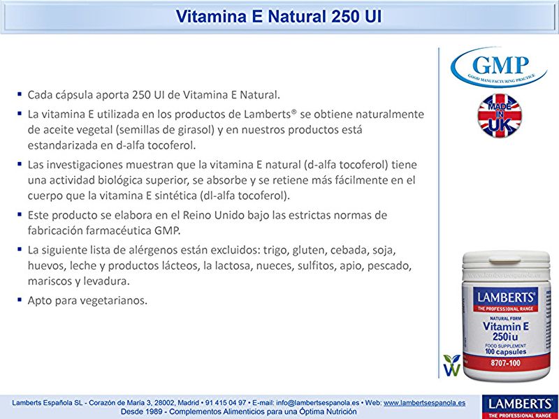 Vitamin E 250 IE 100 Kapseln - LAMBERTS Img 5