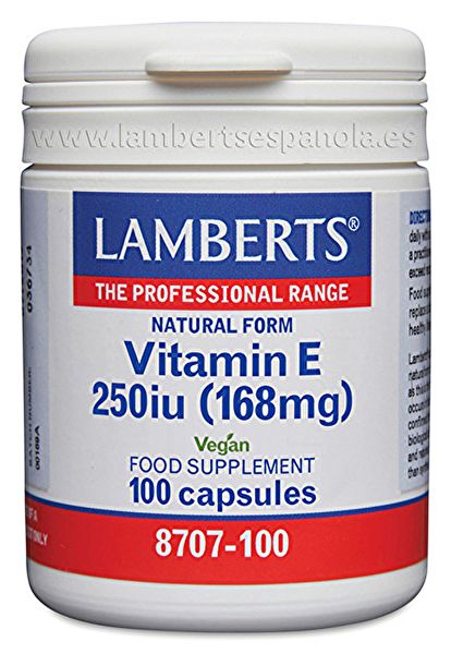 Vitamina E 250 UI 100 Capsule - LAMBERTS