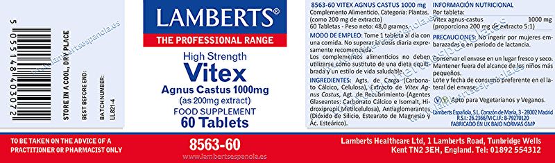 Vitex Agnus Castus 60 compresse 1000mg. Fornisce 200 mg di estratto 5:1 Img 2