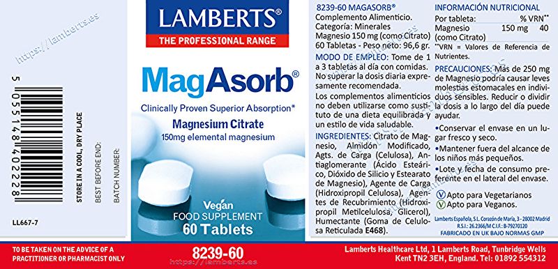 MagAsorb 60 Comprimés - LAMBERTS Img 2