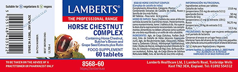 Horse Chestnut 60 Tablets - LAMBERTS Img 2