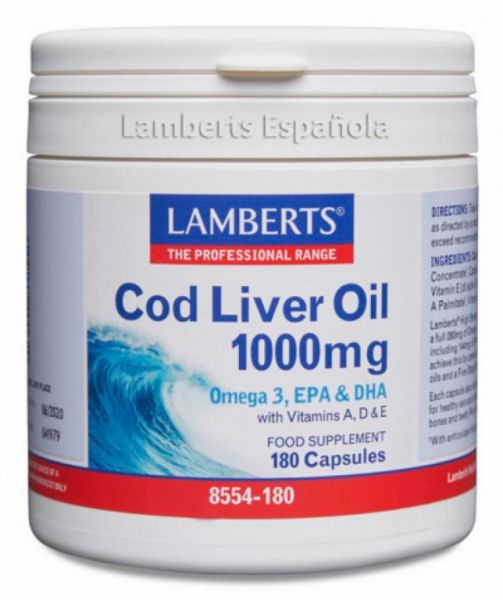 Olio di fegato di merluzzo 180 capsule - LAMBERTS