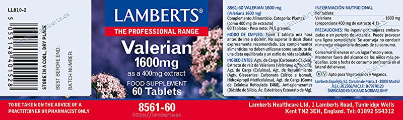 Baldrian 60 Tabletten - LAMBERTS Img 2